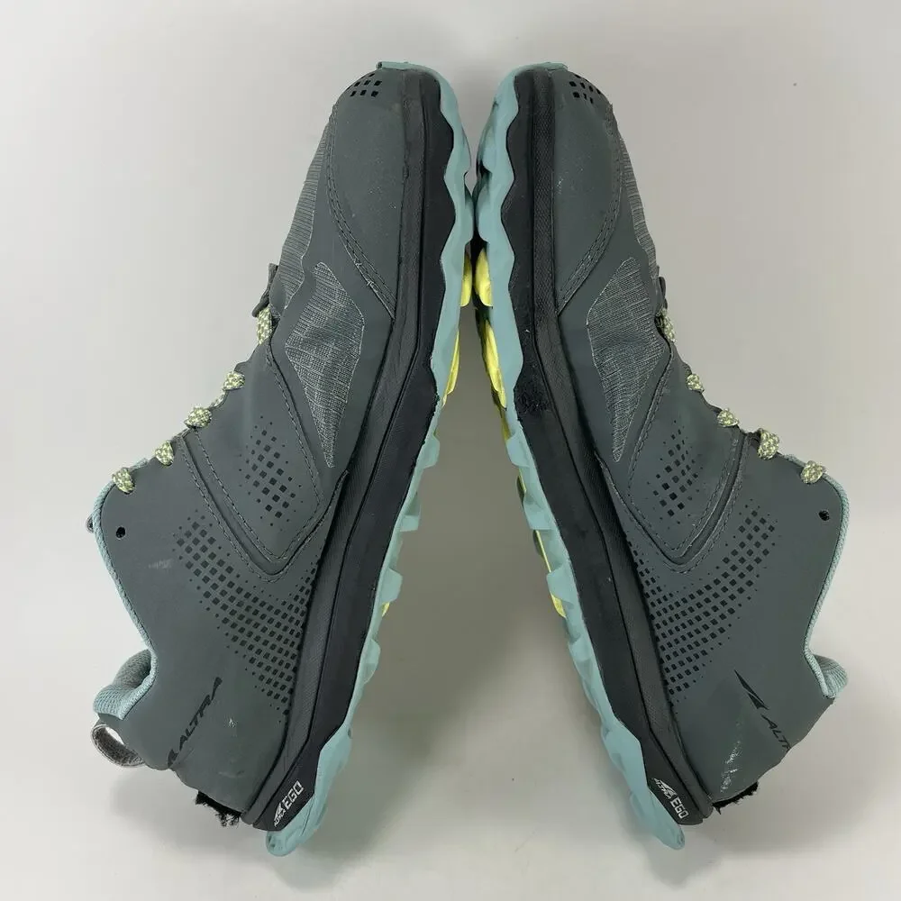 Altra Lone Peak 5 Trail Running Shoes Womens Size 10 Gray Teal Green Athletic